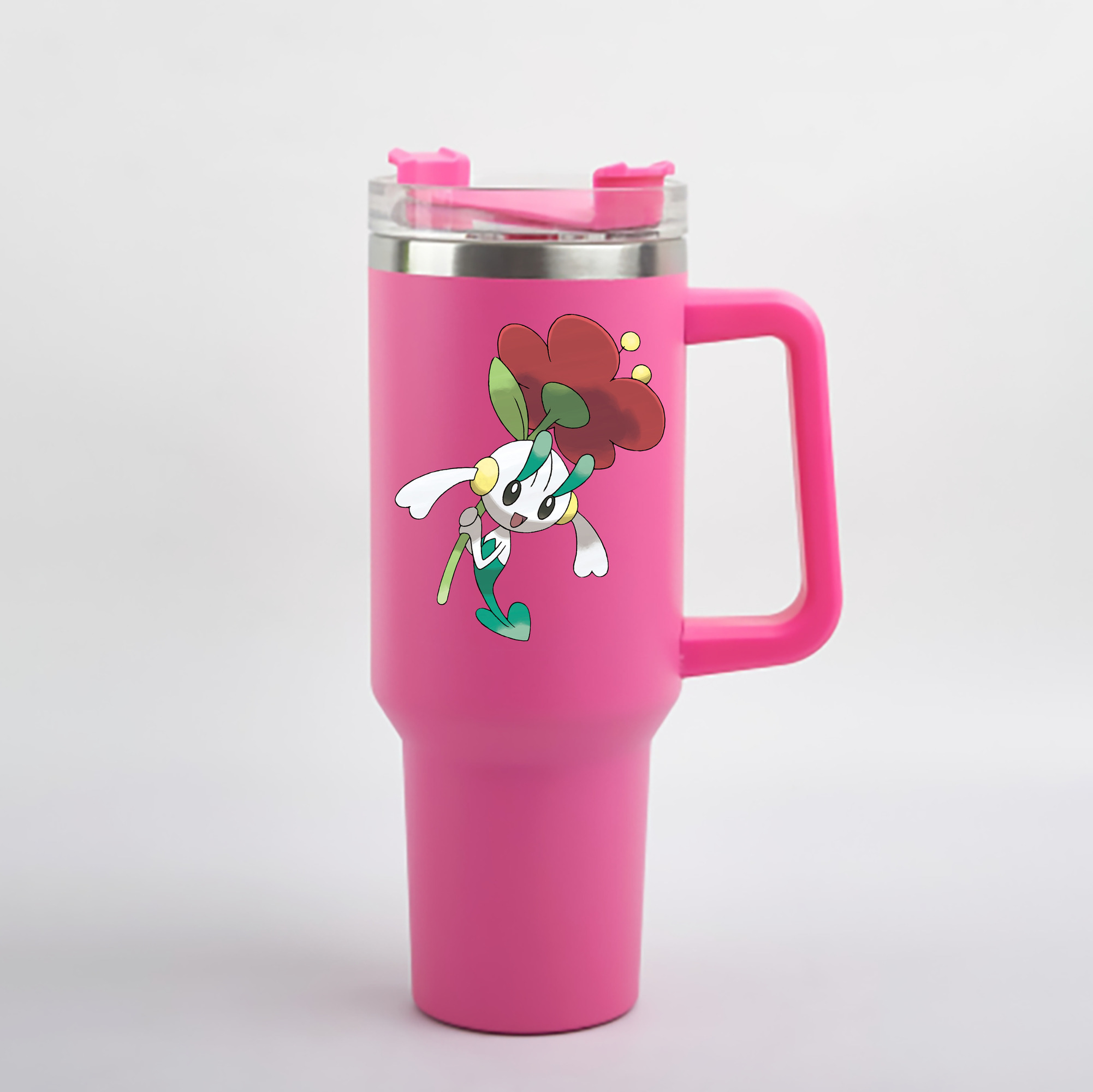 （画像用） ポケットモンスター Pokémon 1200mL車用タンブラー - クリスタルステッカー（プラスチックストロー付き）